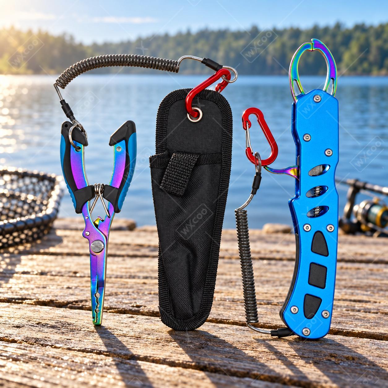 Fishing Hook Sharpener - Blaue, mit Titan beschichtete Salzwasser-Angelzange, 16