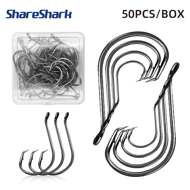 Fishing Hook Circle - ShareShark 50 Stück/Box 7384 Octopus-Haken aus