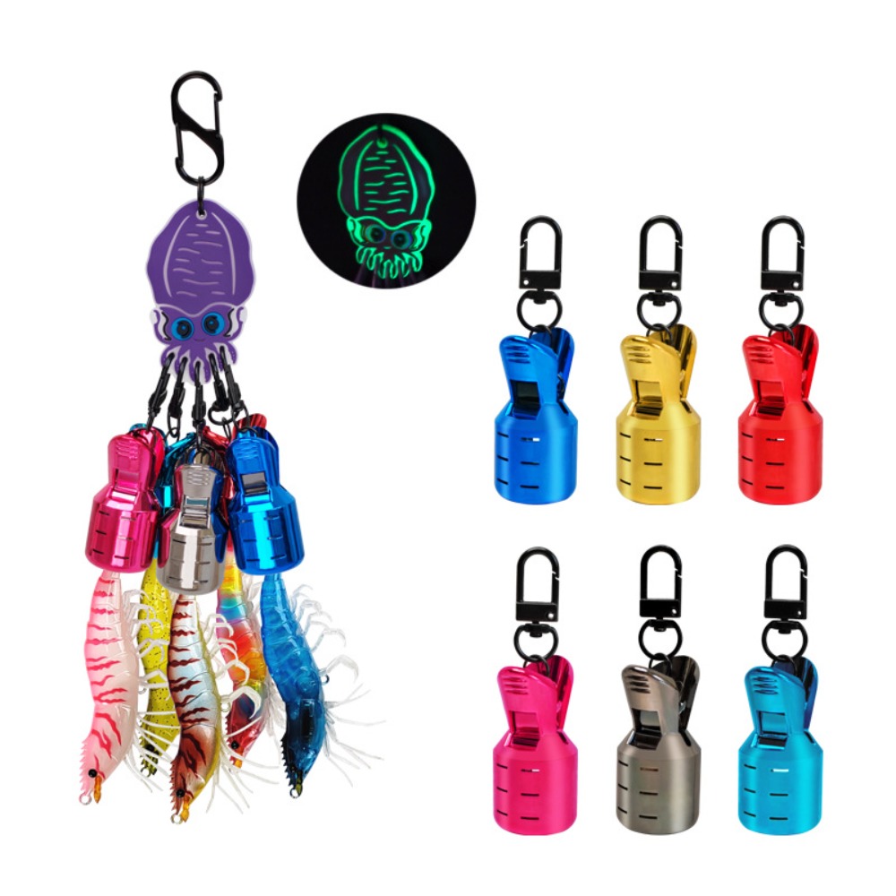 Fishing Hook Size - Egi Hakenabdeckungs-Set, Größe M, Karabiner, Tintenfisch-Haken,