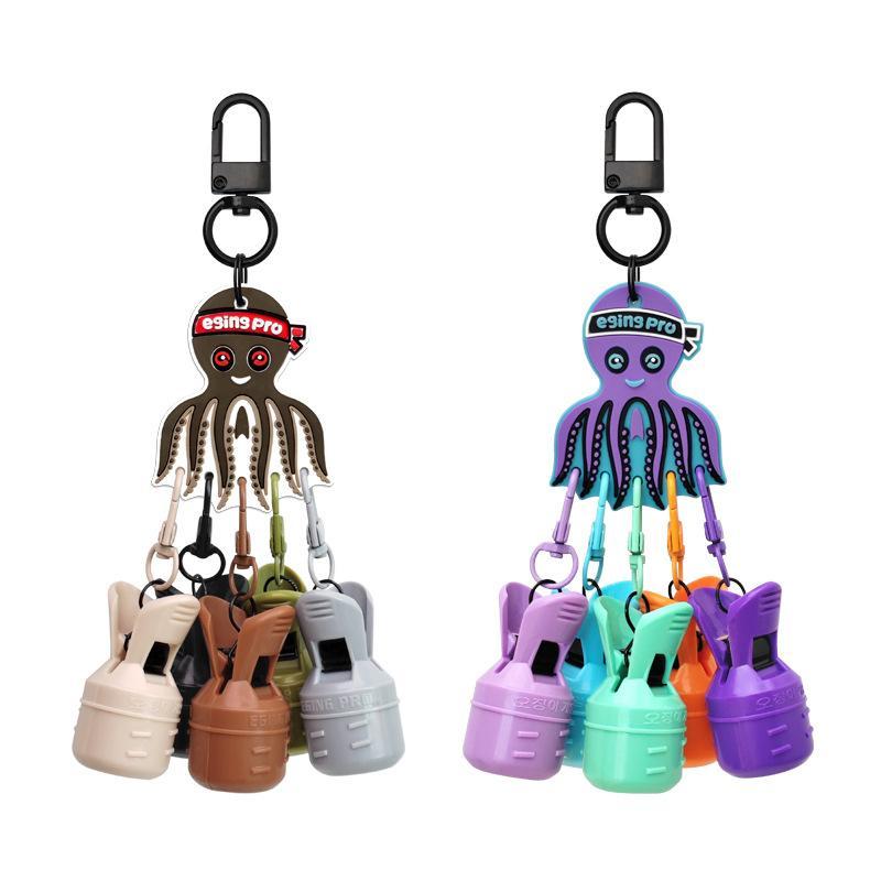 Fishing Hook Jig - 6 Stück/Sets Praktische Webfoot-Oktopus-Tintenfisch-Jigs mit Karabiner,