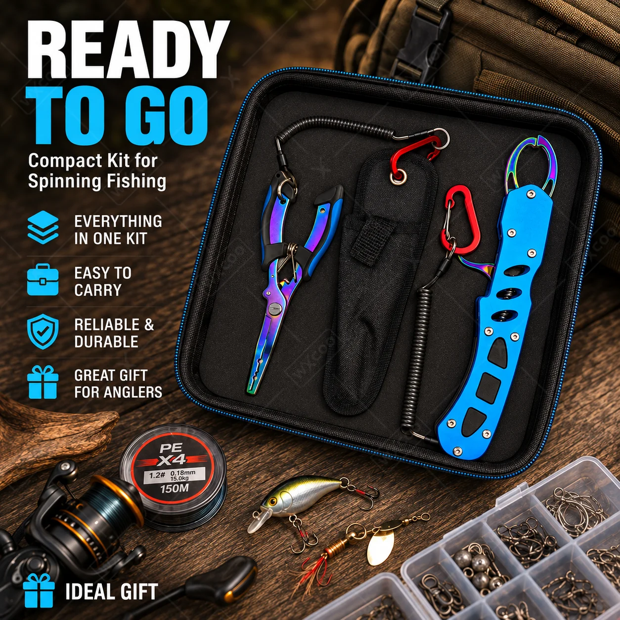 Blaue, mit Titan beschichtete  – Fishing Hook Sharpener Bewertung und Preis